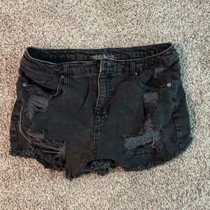 Wild Fable Charcoal Distressed Jean Shorts